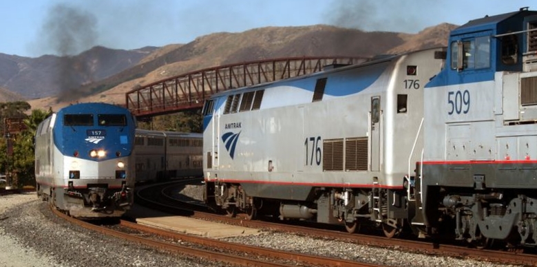 Amtrak trains